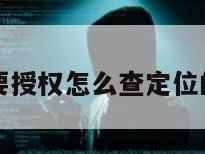 不需要授权怎么查定位的软件