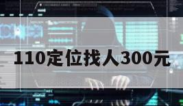 110定位找人300元